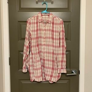 Toad & Co Plaid Tunic Top — Size Small